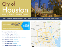 Tablet Screenshot of cityofhouston.com